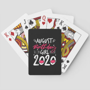 August Birthday Quarantine Gift Women Her Girl Leo Playing Cards