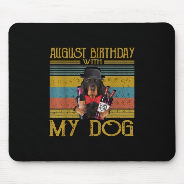 August Birthday With My Gordon Setter Dog 2020 Mouse Pad (Front)