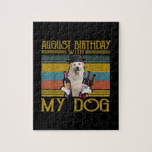 August Birthday With My Great Pyrenees Dog 2020 Jigsaw Puzzle