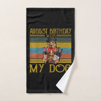 August Birthday With My Irish Setter Dog 2020 Hand Towel