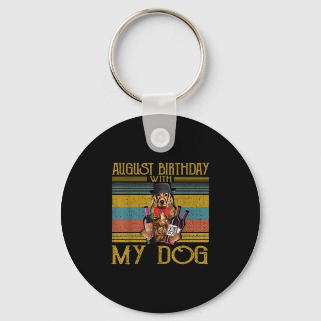 August Birthday With My Irish Setter Dog 2020 Key Ring (Front)