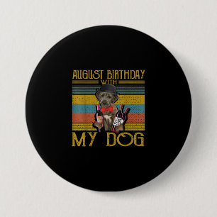 August Birthday With My Irish Wolfhound Dog 2020 7.5 Cm Round Badge