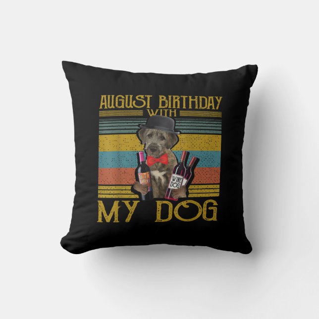 August Birthday With My Irish Wolfhound Dog 2020 Cushion (Front)