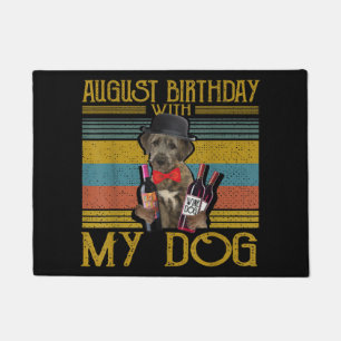 August Birthday With My Irish Wolfhound Dog 2020 Doormat