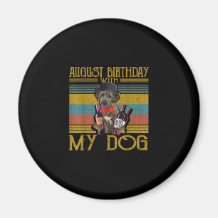 August Birthday With My Irish Wolfhound Dog 2020 Magnet