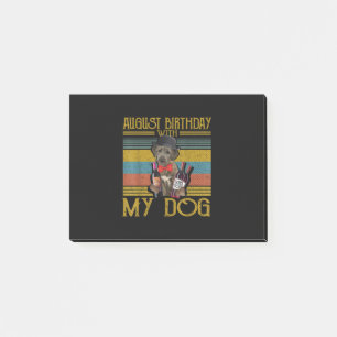 August Birthday With My Irish Wolfhound Dog 2020 Post-it Notes