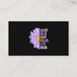August Birthday Womens Gift Funny Daisy Aster Gift Business Card