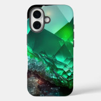 August Birthstone Peridot Abstract Neon Crystal