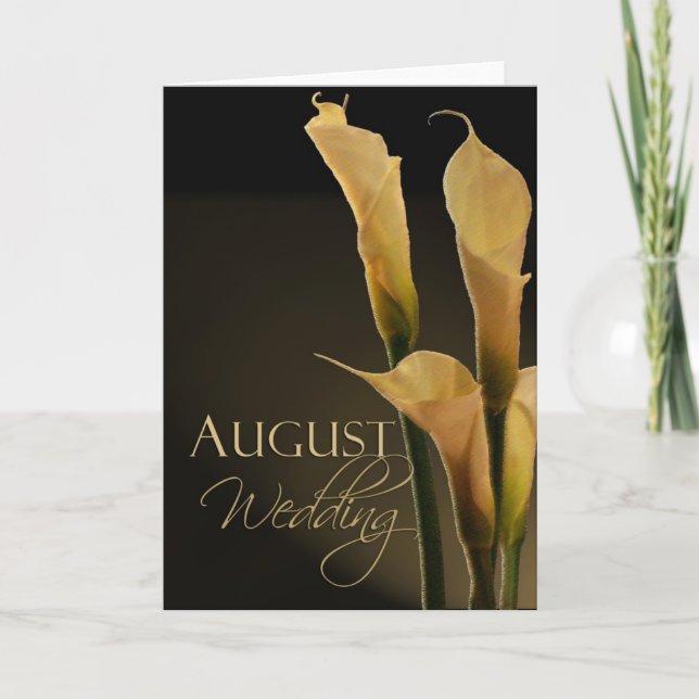 August Calla Lily Card (Front)