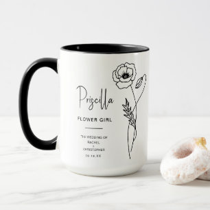 August Flower Girl Poppy Birth Flower Mug