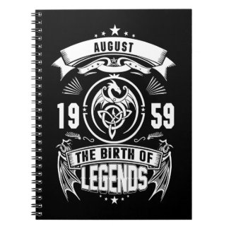 August Gift | 1959 The Birth Of The Legends Notebook