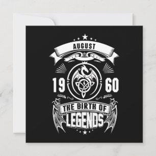 August Gift 1960 The Birth Of The Legends Invitation