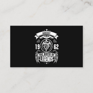August Gift   1962 The Birth Of The Legends Business Card