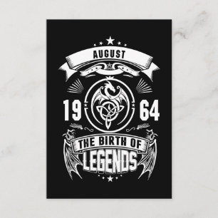 August Gift 1964 The Birth Of The Legends Enclosure Card