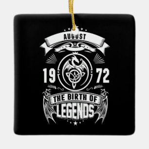 August Gift   1972 The Birth Of The Legends Ceramic Ornament