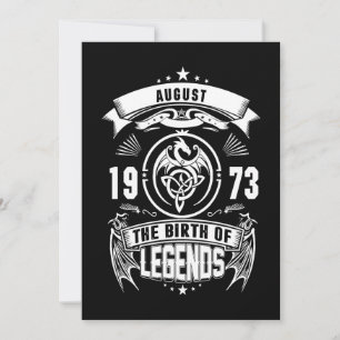 August Gift 1973 The Birth Of The Legends Invitation