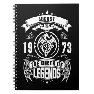 August Gift | 1973 The Birth Of The Legends Notebook
