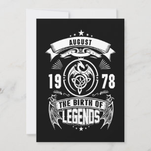 August Gift 1978 The Birth Of The Legends Invitation