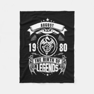 August Gift 1980 The Birth Of The Legends Fleece Blanket