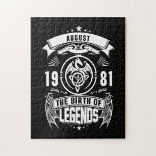 August Gift 1981 The Birth Of The Legends Jigsaw Puzzle