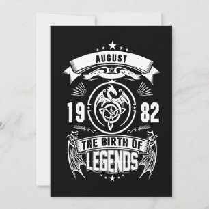 August Gift 1982 The Birth Of The Legends Invitation