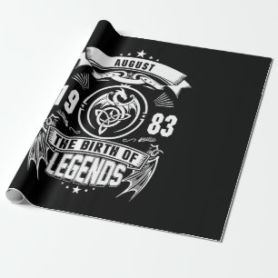 August Gift 1983 The Birth Of The Legends Wrapping Paper