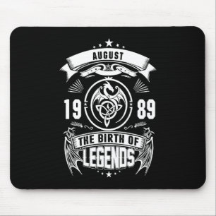 August Gift   1989 The Birth Of The Legends Mouse Pad
