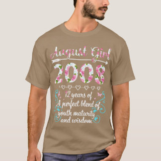 August Girl 2008 Happy Birthday 12 Years Of A Perf T-Shirt
