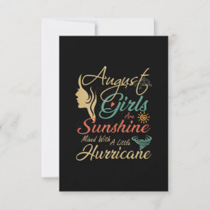 August Girls Are Sunshine August Birthday Gift Invitation