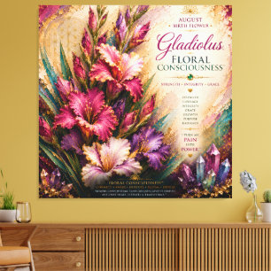 August Gladiolus Floral Consciousness™ Extra Large Canvas Print