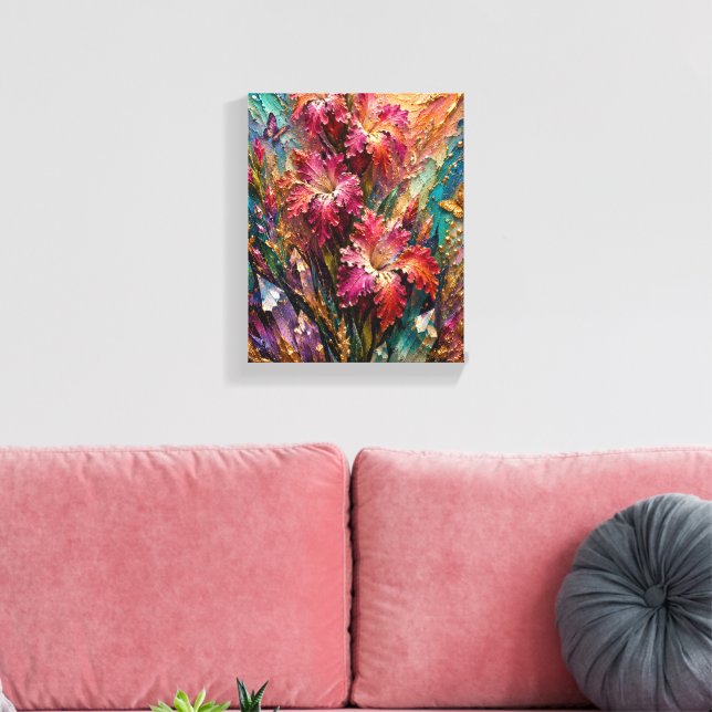 August Gladiolus Frequency of Courage™ Energy Wall Canvas Print (Insitu(LivingRoom))