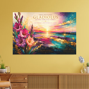 August Gladiolus Frequency of Courage™ Energy Wall Canvas Print