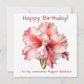 August Gladiolus Holiday Card