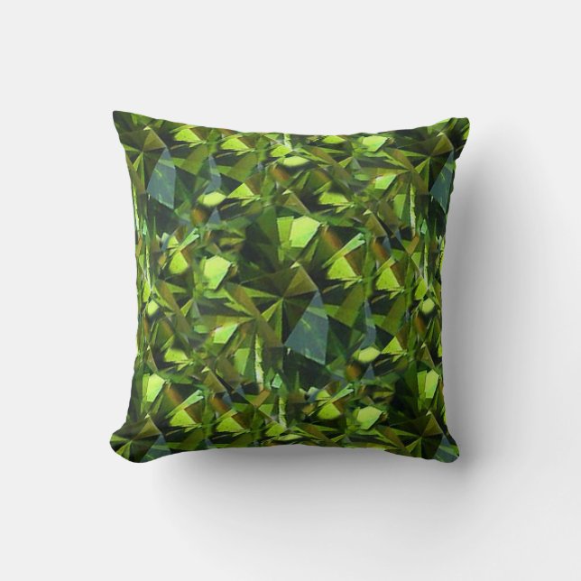 AUGUST GREEN PERIDOT BIRTHSTONE GEM CUSHION (Front)