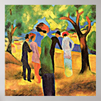 August Macke art: Woman in a Green Jacket,