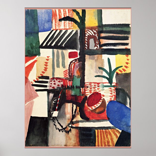 August Macke artwork, Man with Donkey Poster (Front)