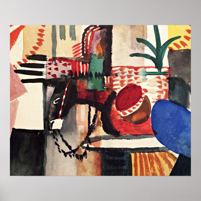 August Macke artwork, Man with Donkey Poster (Front)