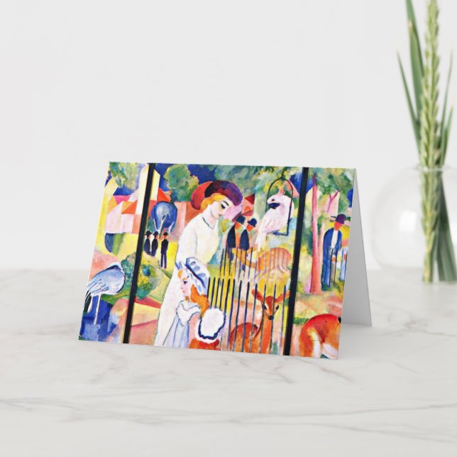 August Macke - Big Zoo, famous painting, Card (Front)