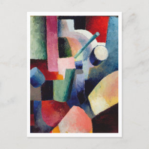 August Macke, Coloured Composition of Forms Postcard