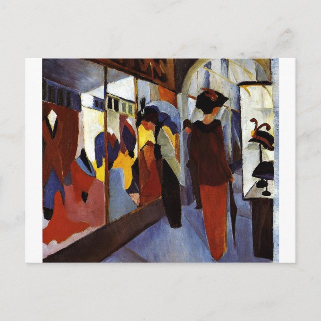 August Macke colourful painting, Fashion Shop Postcard (Front)