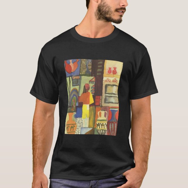 August Macke - Dealer with Jugs 1914 Jug Vendor T-Shirt (Front)