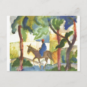August Macke - Donkey Rider 1914 Eselreiter Postcard