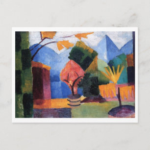 August Macke - Garden at Thuner Lake 1913 oil Postcard