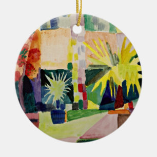 August Macke: Garden on Lake Thun Ceramic Tree Decoration