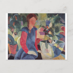 August Macke - Girl w/ Fish Bell 1914 Fischglocke Postcard