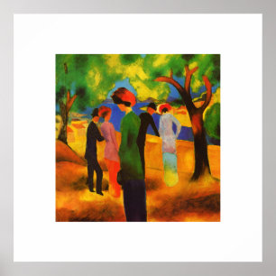 August Macke. "Lady in a Green Jacket" Art Poster
