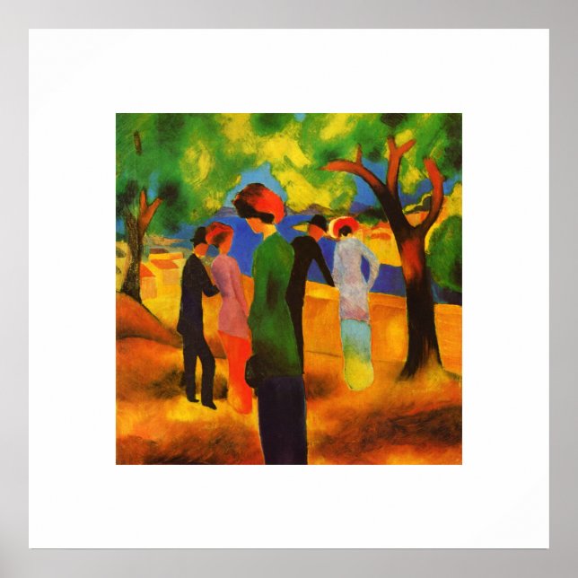 August Macke. "Lady in a Green Jacket" Art Poster (Front)