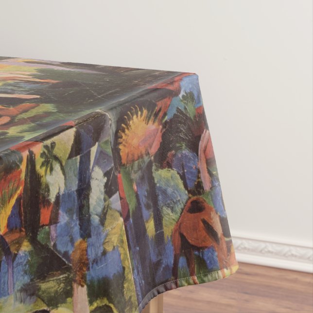 August Macke Landscape with Cows and Camel Tablecloth (In Situ)