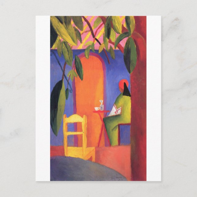 August Macke - Turkish Cafe 1914 Türkisches Café Postcard (Front)