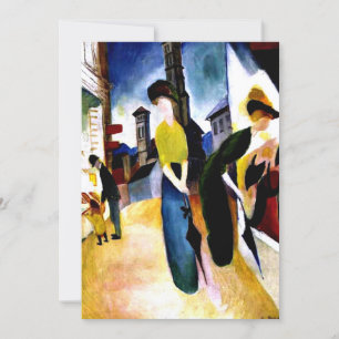 August Macke - Two Women in Front of a Hat Shop Card